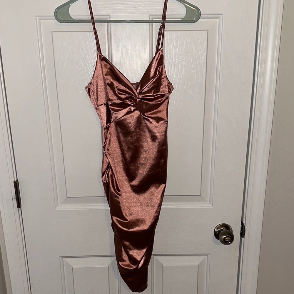 Better Be Satin Backless Dress in Pink